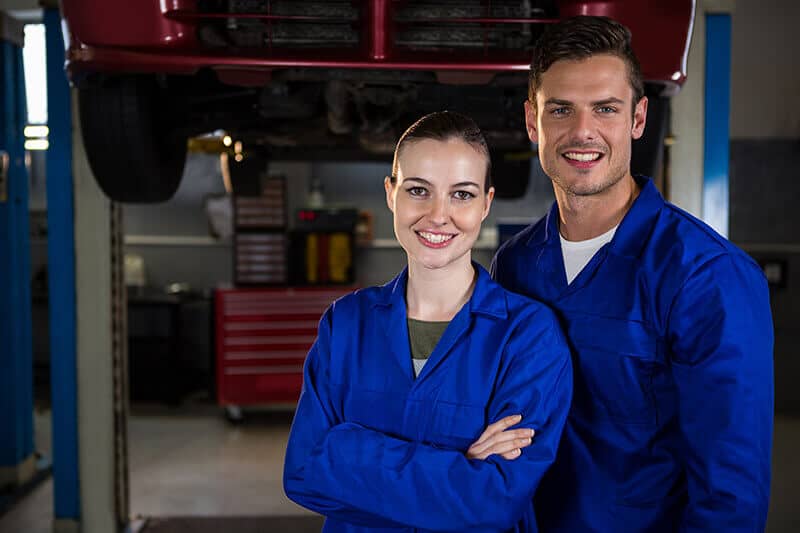 Mechanics Standing Car